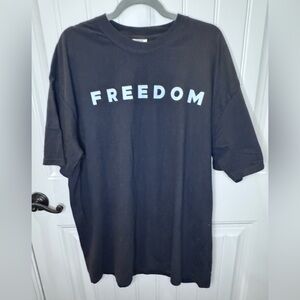 Comfort Colors Freedom Tee - Black Charlie Kirk 2X NEW